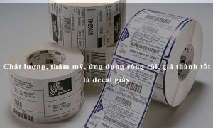 Chất lượng, thẩm mỹ, ứng dụng rộng rãi, giá thành tốt là decal giấy