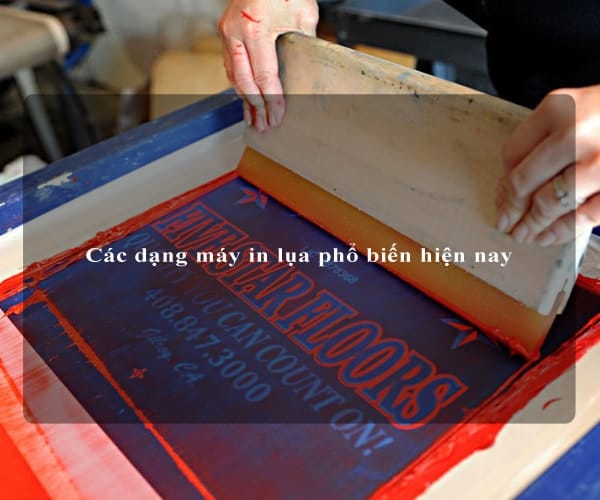 Các dạng máy in lụa phổ biến hiện nay