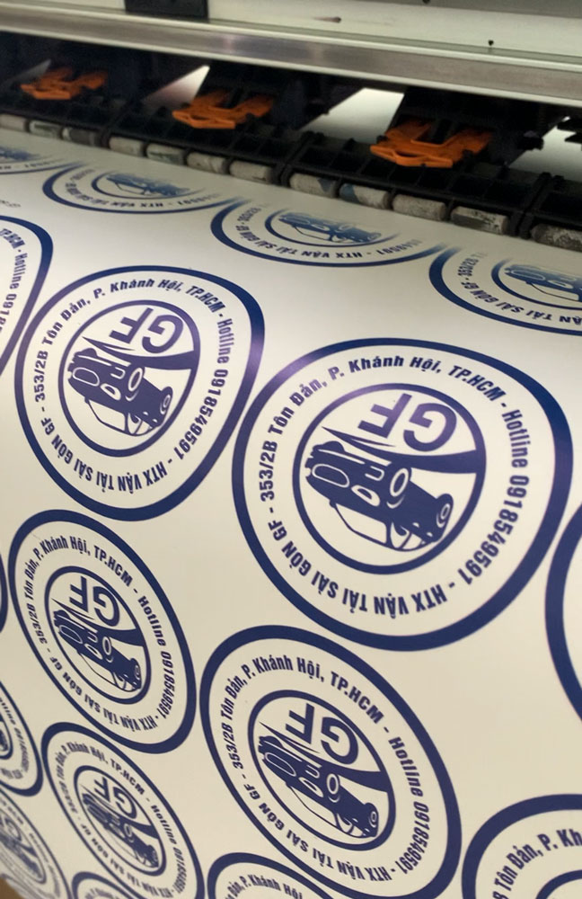 In decal logo HTX vận tải