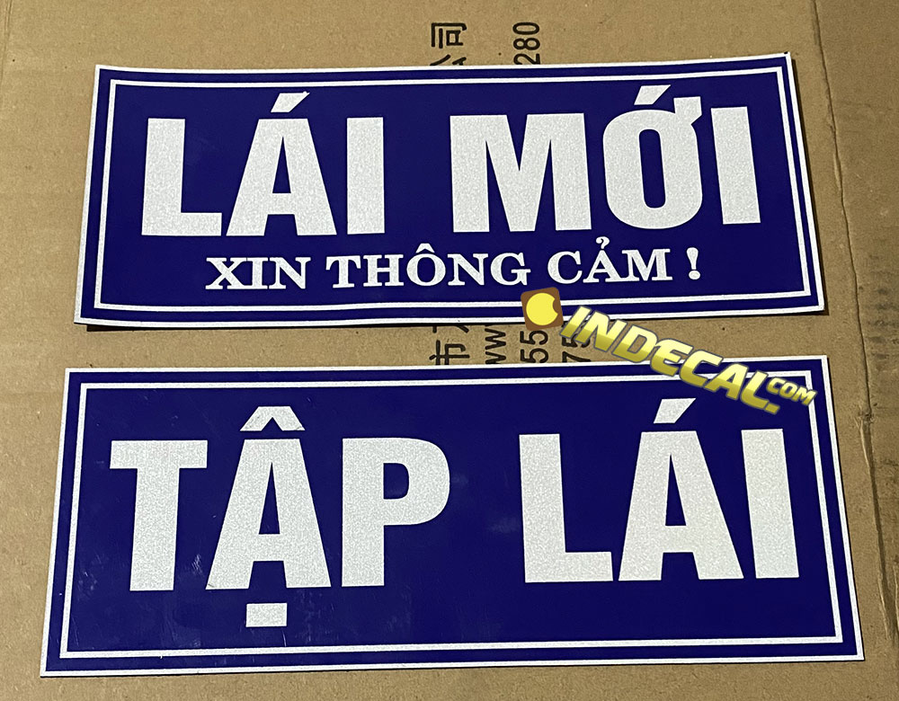 In decal phản quang dán ô tô xe hơi, xe tải