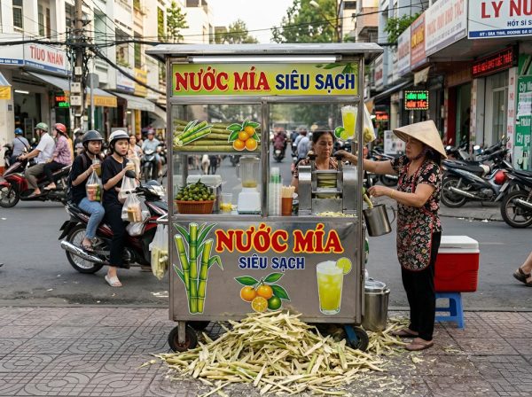 in decal dán xe bánh mì, xe nước mía, xe bán hàng lưu động giá rẻ