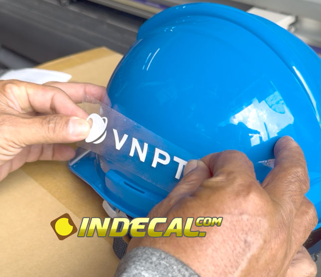 In logo decal dán mũ bảo hiểm, nón bảo hộ lao động