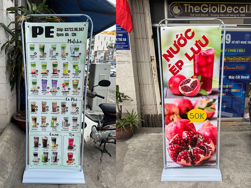 in standee khung hộp tại Thế Giới Decal