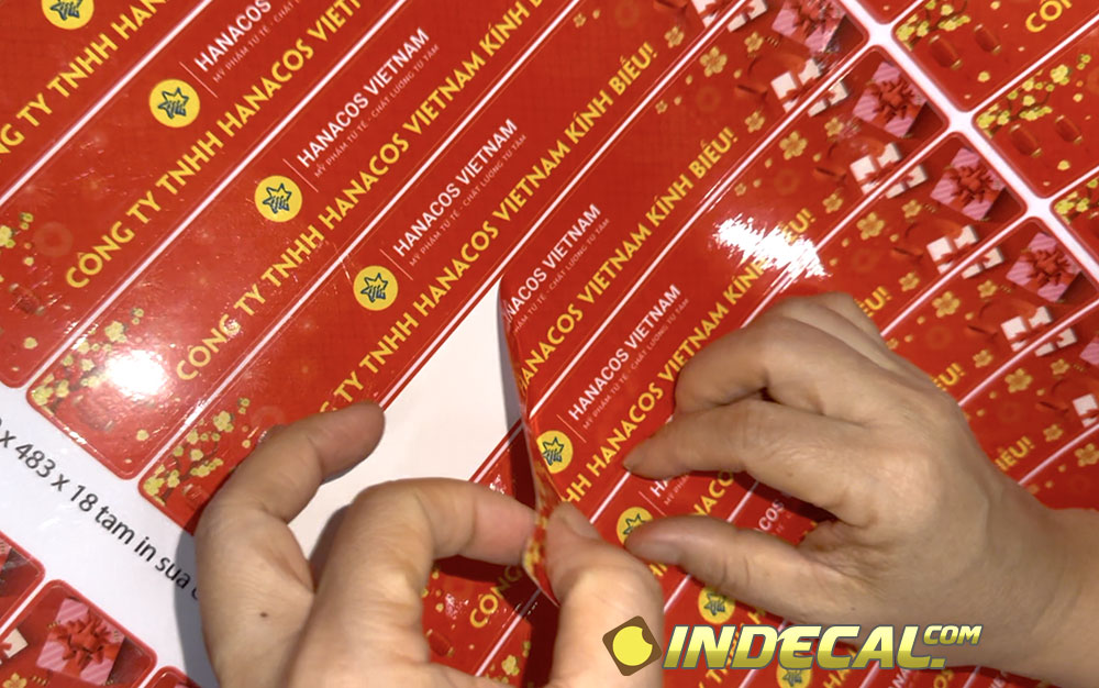 Sticker dán hộp quà tặng, quà biếu tết