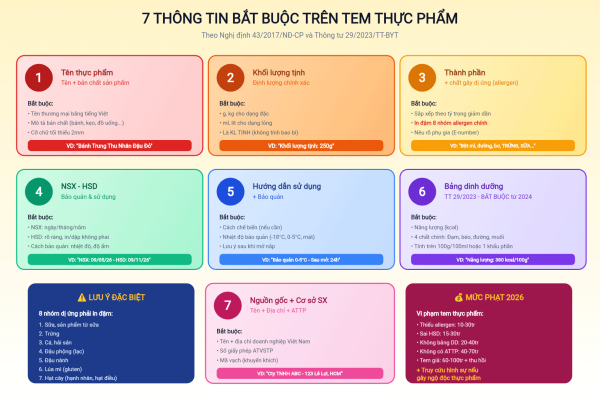 In Tem Dán Hộp Đựng Thực Phẩm: Chuẩn An Toàn Vệ Sinh 2026