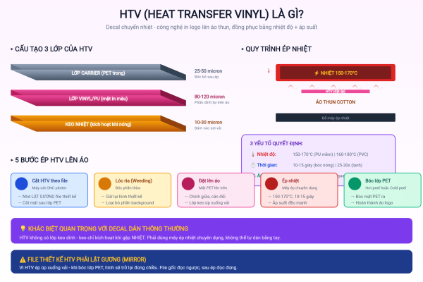 In Decal Cho Thương Hiệu Thời Trang: Kỹ Thuật HTV Ép Áo Thun 2026