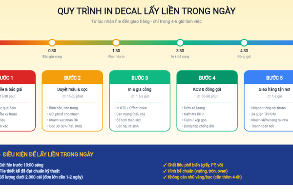 In Decal Lấy Liền Trong Ngày Tại TPHCM: Quy Trình & 24 Quận Hỗ Trợ Giao Hàng