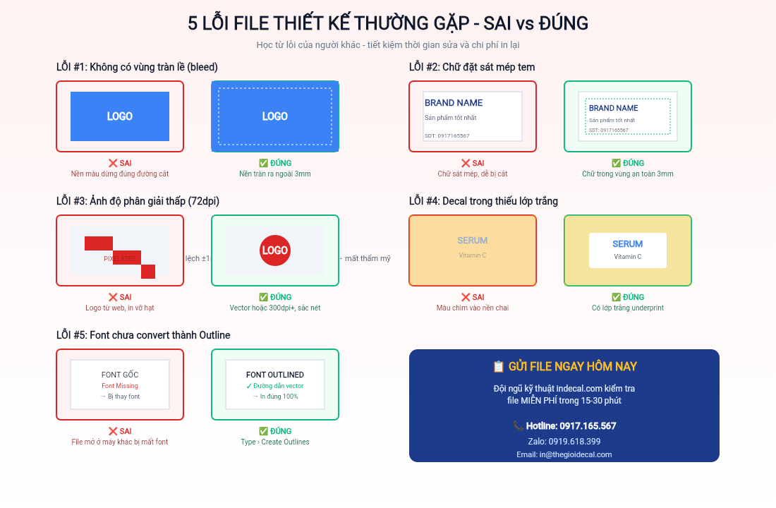 So sánh 5 lỗi file thiết kế thường gặp - cách làm sai và cách làm đúng