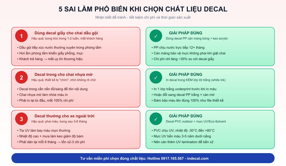 3 sai lầm điển hình và giải pháp đúng khi chọn chất liệu decal
