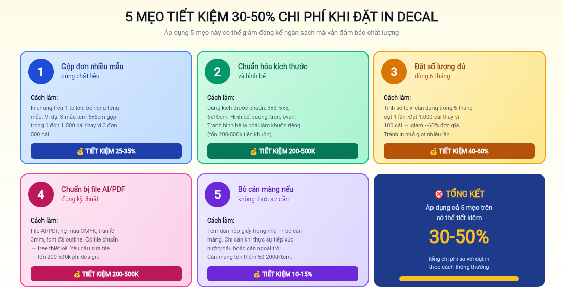 5 mẹo sau có thể giúp bạn tiết kiệm đáng kể chi phí mà vẫn đảm bảo chất lượng